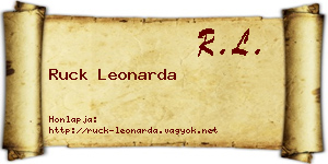 Ruck Leonarda névjegykártya